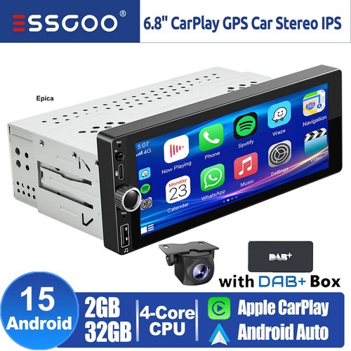 Dab carplay single din car - dab+, 1