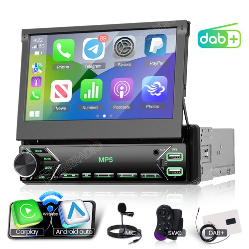 Single din apple carplay - single, 7"